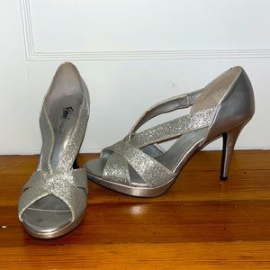 Silver dress shoes